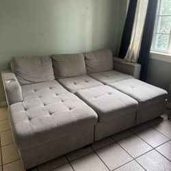 L Shape Sofa Bed With Storage 