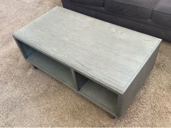 Living Spaces Gray Wooden Coffee Table