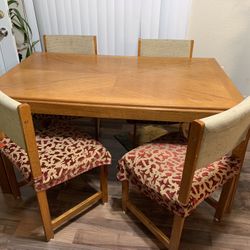 Used oak dining table and chairs sale