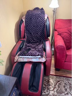 *Burgundy Human Touch Full Body Massage Chair*