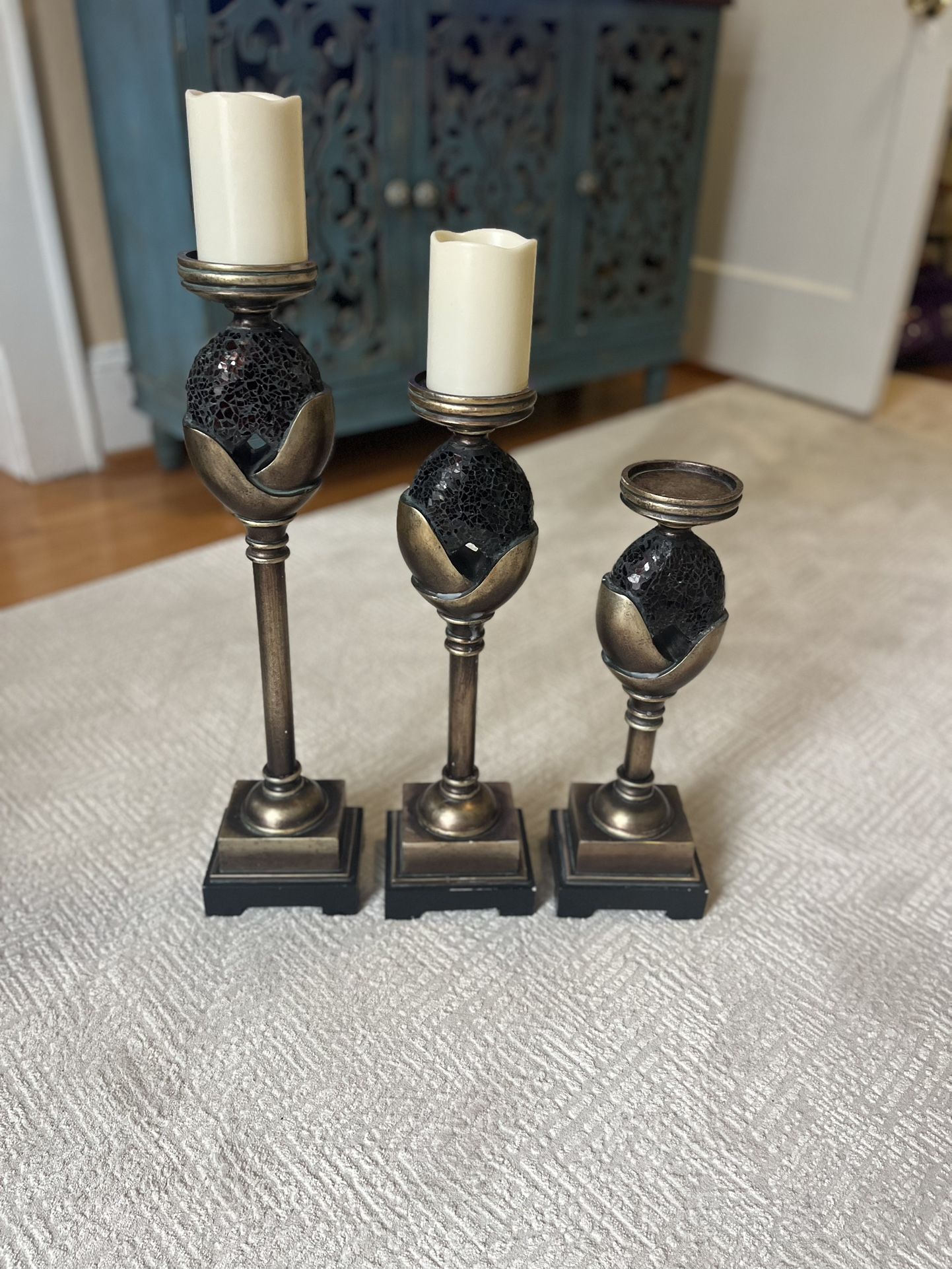 Gorgeous mosaic candle holders