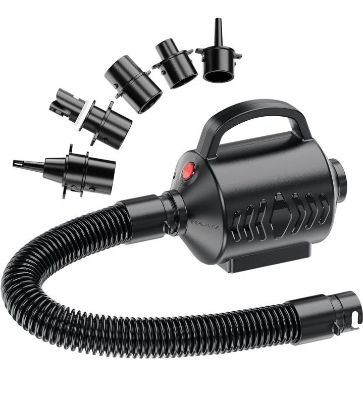 High Power Quick-Fill Air Mattress Inflator Deflator Pump for Pool Float Raft Gymnastics Track Mat,
