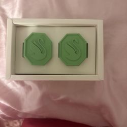Swavorski Green  Napkin Rings Set Of 2