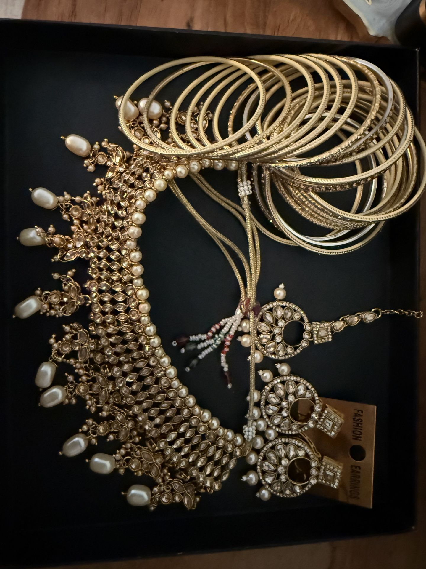 Bridal Nauratan Gold Plated Complete Set / Indian Pakistani Bridal Shaadi Jewelry for wedding