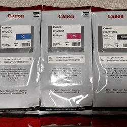 Canon PFI-207 Multi-Pack Black Matte Black Cyan Magenta Yellow Ink Cartridges 