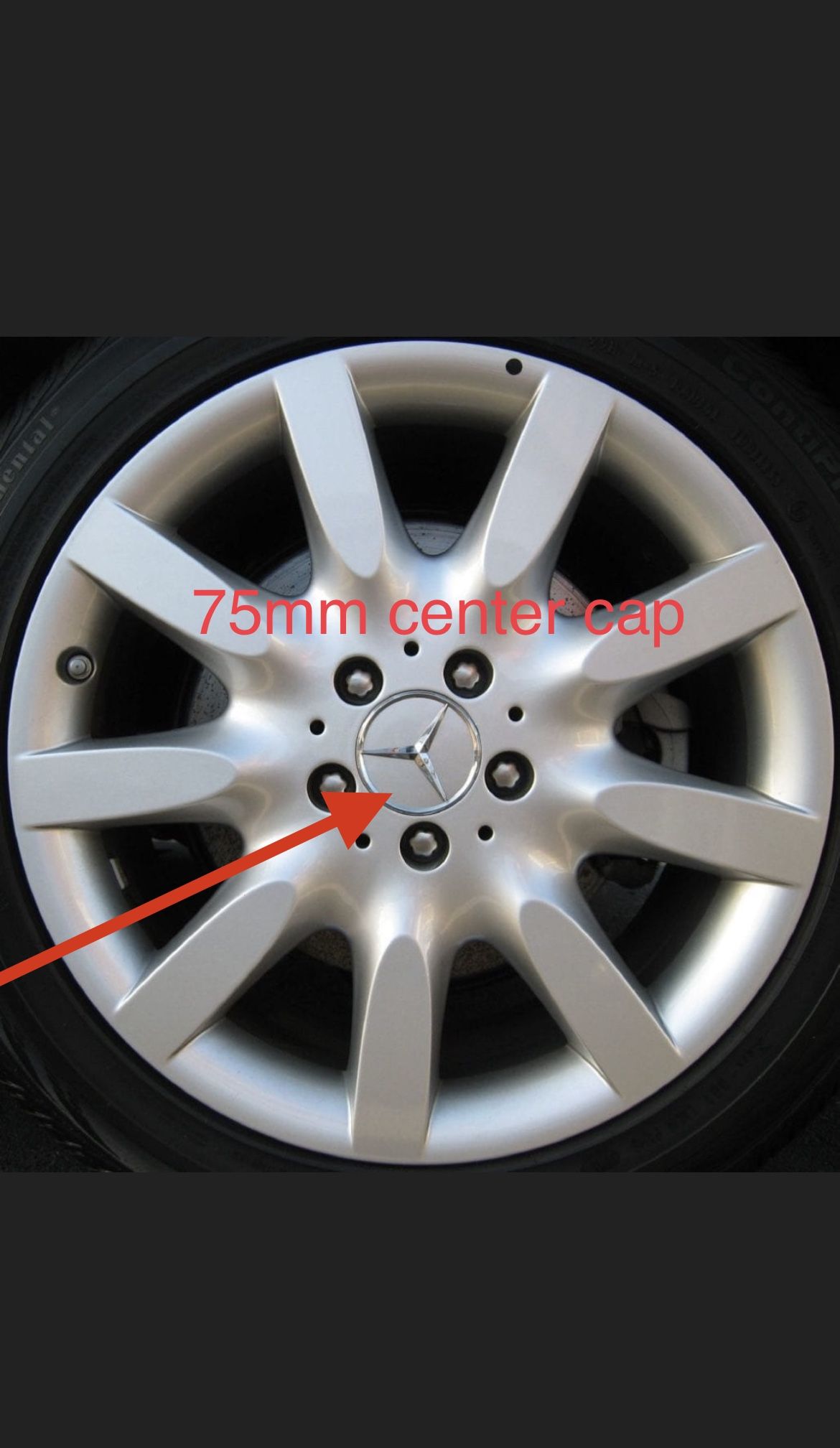 Set Of 4 Fits Mercedes Wheels Rim Cente Caps 75mm