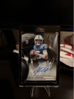 2025 Topps Chrome Black Football Riley Leonard Auto RC Indianapolis Colts