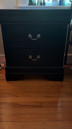 Black nightstand