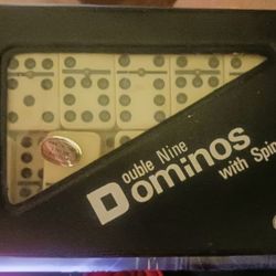 Real Nice 1979 Larco 55 Tiles Dominos Set With Spinners.. Like New... 