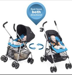 Urbini reversi top stroller teal