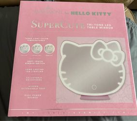 Hello Kitty Lighted Makeup Mirror With Dimmable Led Lights For Vanity Travel