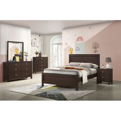 YOUTH PANEL 3 PC BEDROOM SET- FULL BED, CHEST & NIGHTSTAND