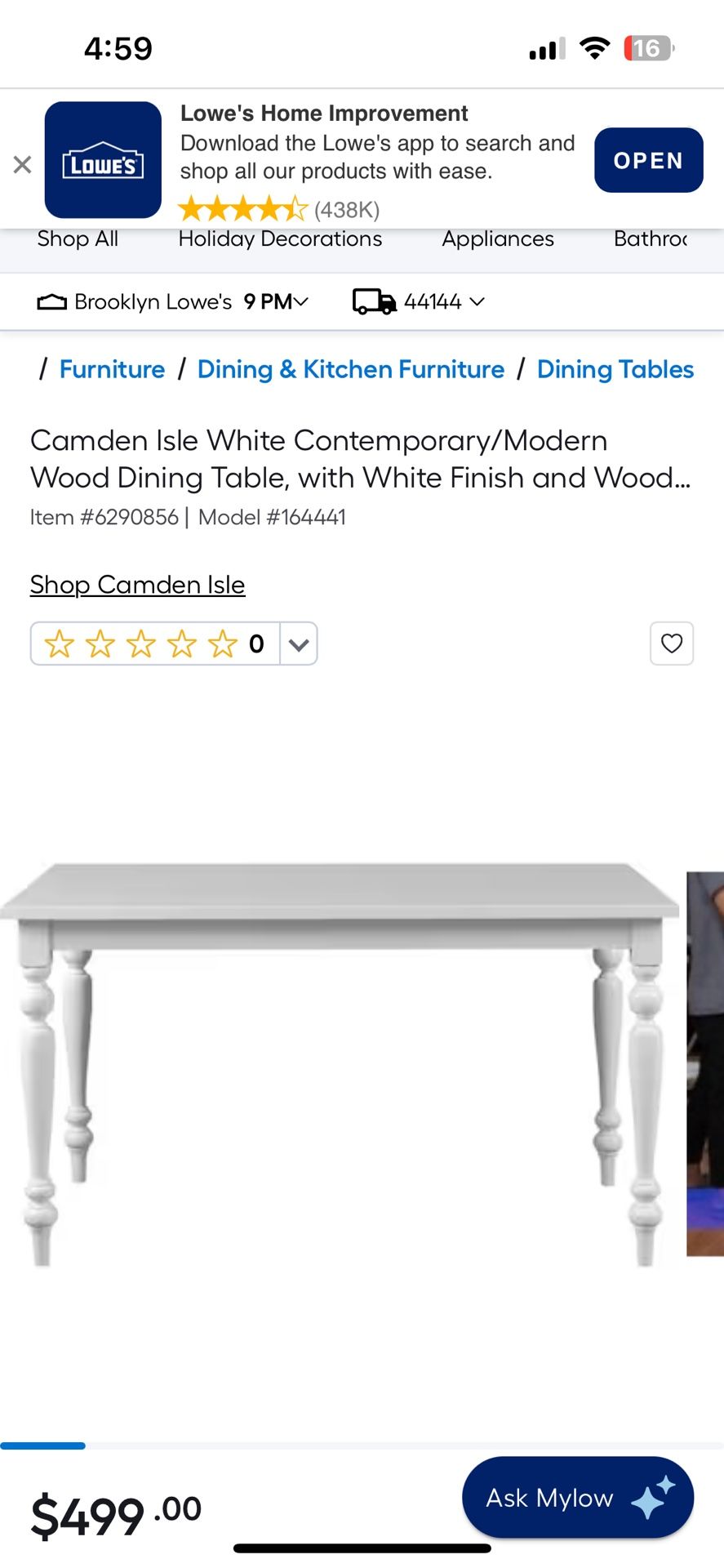 Camden Isle contemporary, modern, White Wood Dining Table