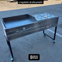 New Taco Cart/ Planchas Nuevas En Especial/ Parillas/ Catering Carts/ Gas Propane Griddles 