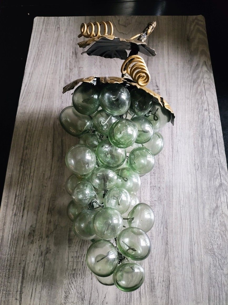 Vintage Blown Glass Grape Cluster