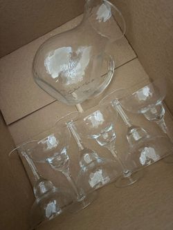 Glass margarita set