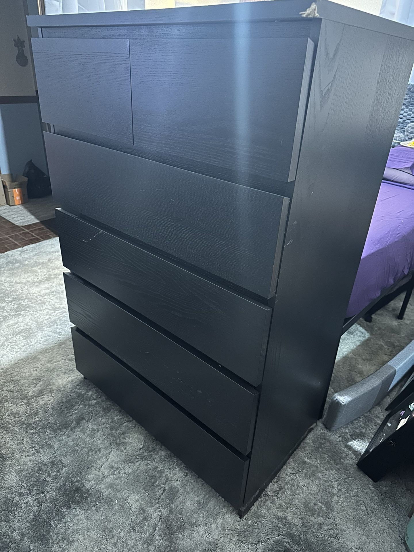 Black Espresso 6 Drawer Dresser