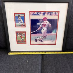 Angels David Eckstein Autographed Photo Custom Framed