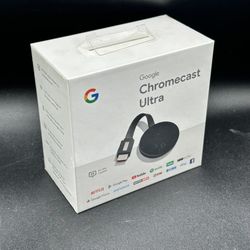 New* Google Chromecast Ultra 4K Digital Media Streamer - Black (GA3A00403A14)