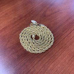18k  gold plated rope chain