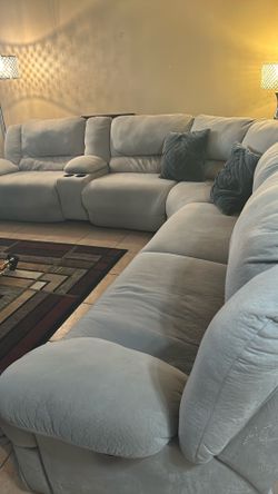 Wrap around sofa with both ends motorized