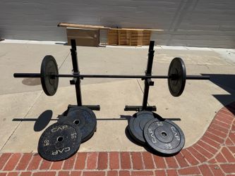 Complete Home Gym Starter Kit – Barbell, Bench Rack & Weight Plates