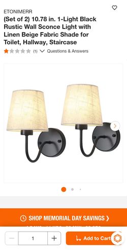 Indoor wall sconce 2pack