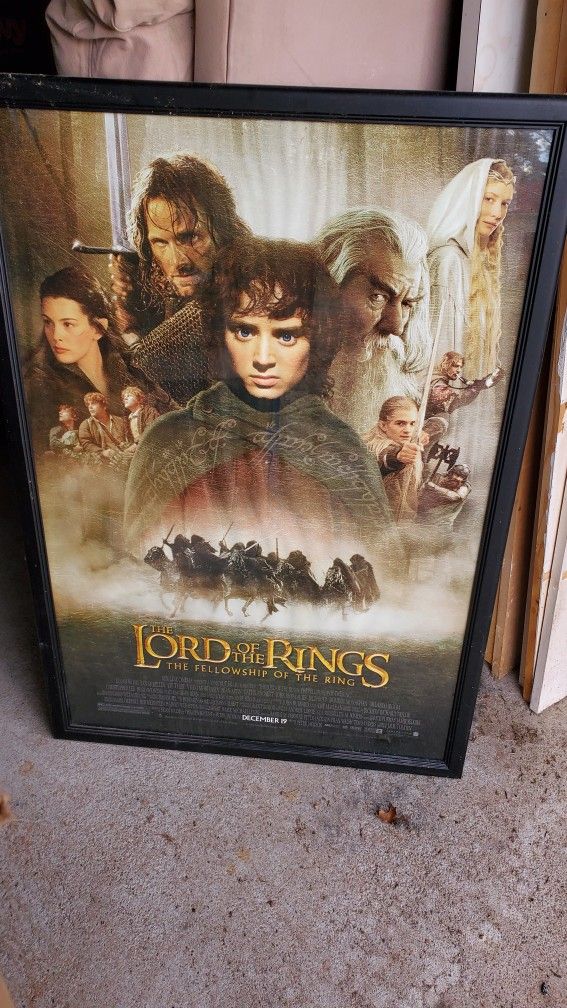 Framed LOTR Movie Poster