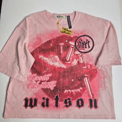 Watson Oversized Pink Shirt Rhinestone 