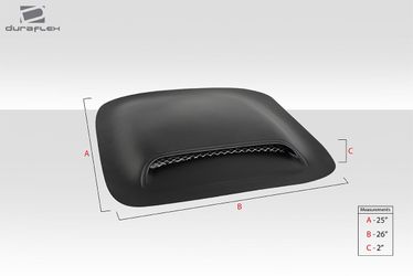 Blemished Universal Carbon Creations Hood / Roof Scoop Type 2 - 1 Piece (S)