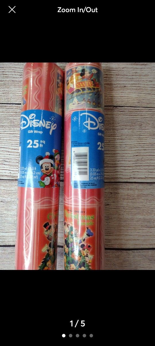 Vintage Christmas Disney Wrapping Paper  Bundle