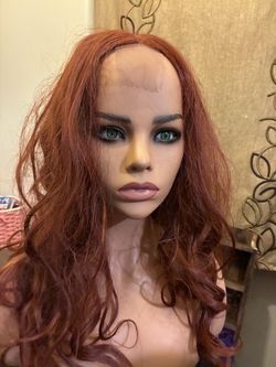 Auburn red wig lace front