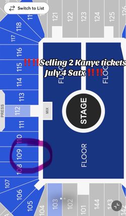 Selling 1 Kanye tickets 360