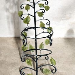 FS: Vintage Wrought Iron Candle Holder Leaf Branch Design Rare!