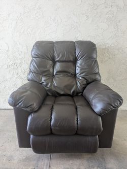Dark Brown Leather Recliner Chair