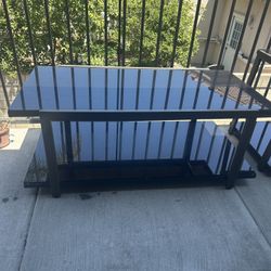 Glass Coffee Table And Side Table