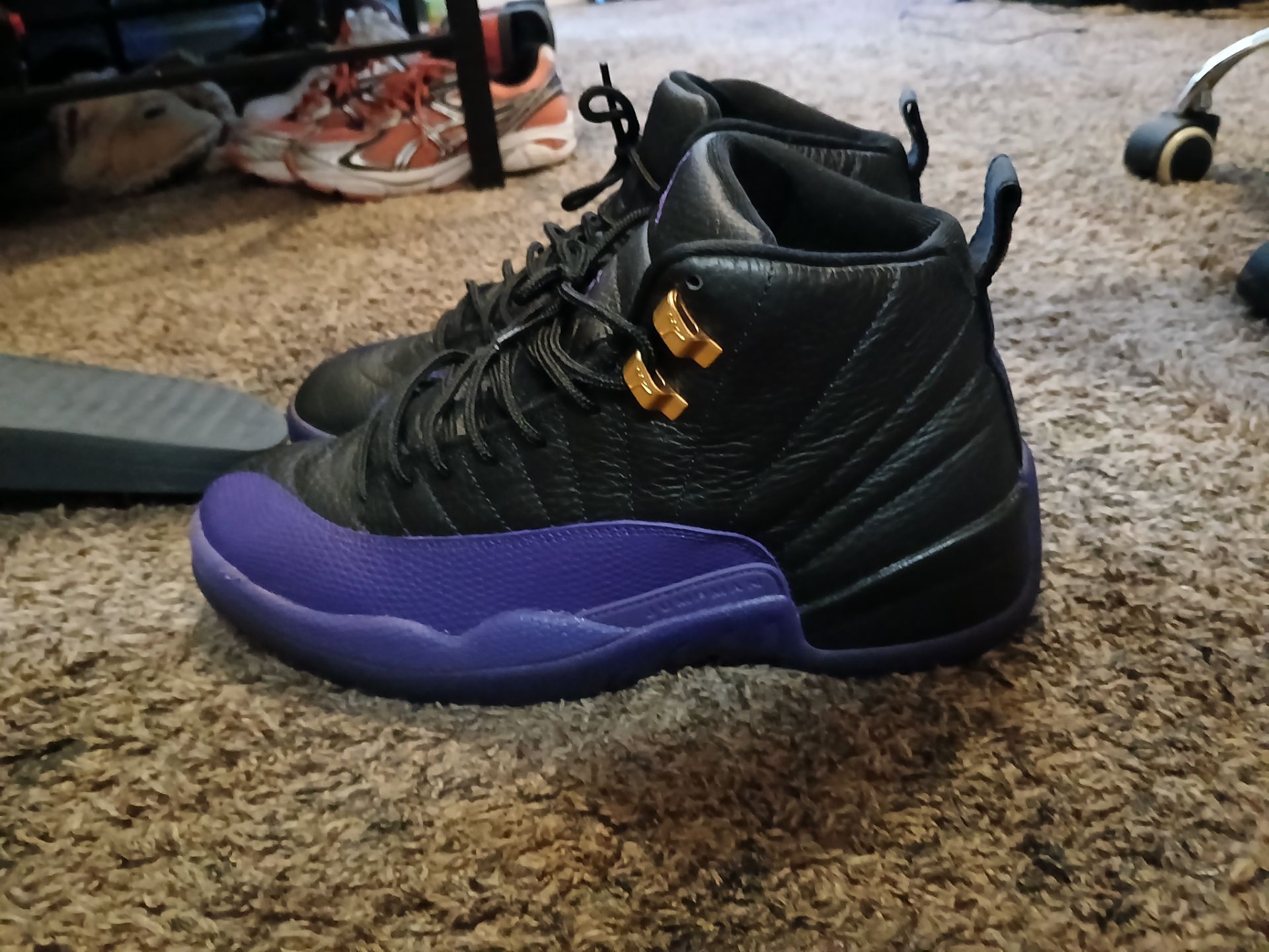 Air jordan 12s black/perple size 9