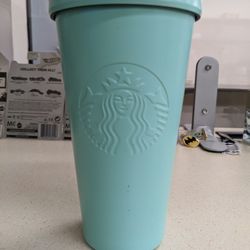 STARBUCKS 16 Oz. Stainless Steel Tumbler MATTE TIFFANY BLUE AQUA Siren