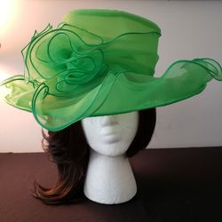 Green Women's Derby/Church Hat 