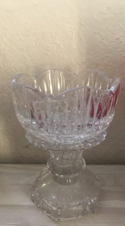 Glass candle holder