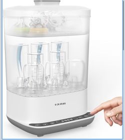 Baby Bottle Sterilizer | Esterilizador de Biberones, 6-in-1 HAUTURE Bottle Sterilizer and Dryer, Electric Steam Bottle Sanitizer for Baby Stuffs, Baby