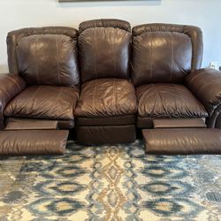 Two Piece Leather Sectional Couch