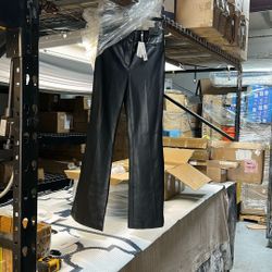 Rebecca Taylor Vegan Leather Pants – Black – Size 2 – NWT (m)