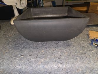 Black Square Bowl Planter ~12 Inch Modern Plastic Patio Pot