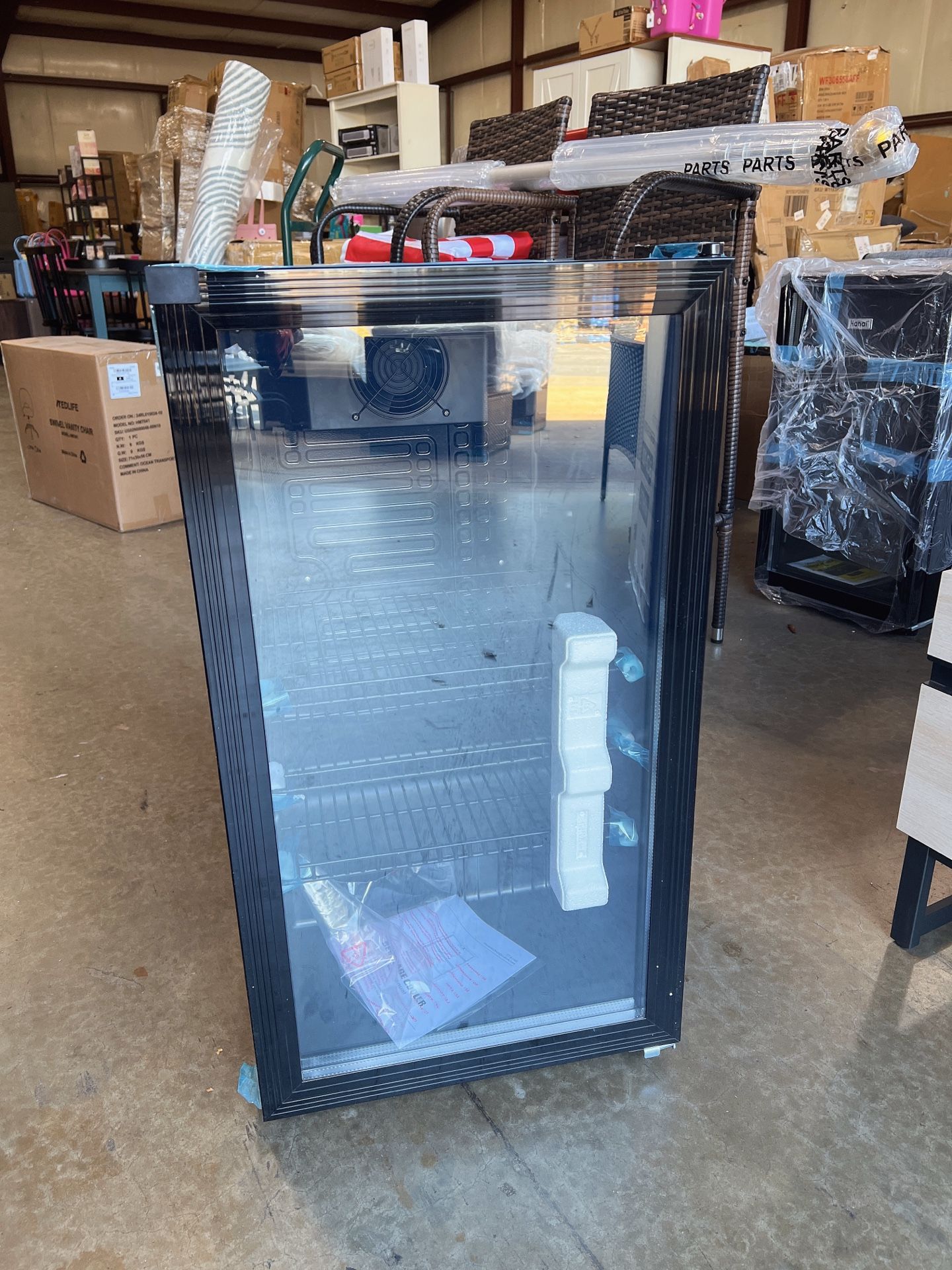 Spicer discount only twoππ..Beverage Refrigerator Cooler, 130 Can Mini Fridge with Glass Door for Soda Beer or Wine, Beverage Cooler for Home, Offic