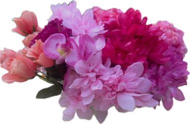 Mixed Pink Artificial Flower Bouquet