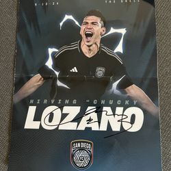 Chucky Lozano Signed Poster - San Diego FC