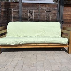 Large oak full size bed futon no pets no smoke