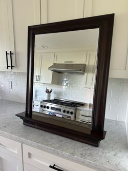 Pottery Barn Metropolitan Mirror with Self in Espresso