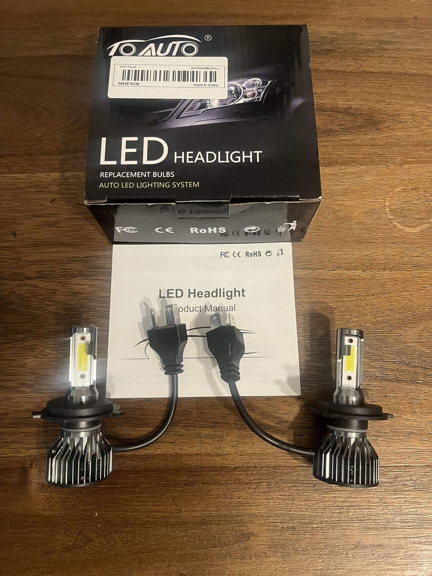 H4 9003 HB2 Led Headlights Bulbs 6000k Cool White